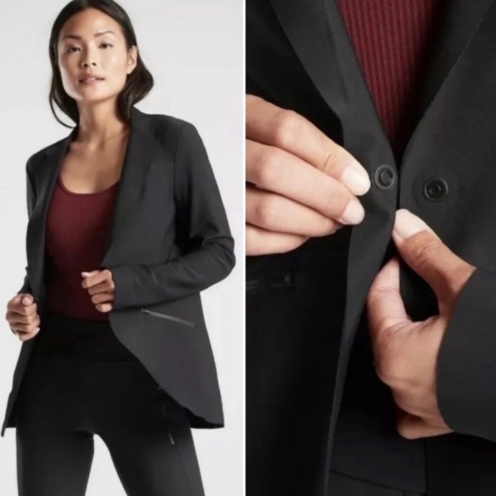 Athleta Luxe Blazer Interstellar Black Size XS NWT